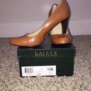 Ralph Lauren Zamora Polo Tab Kidskin heels